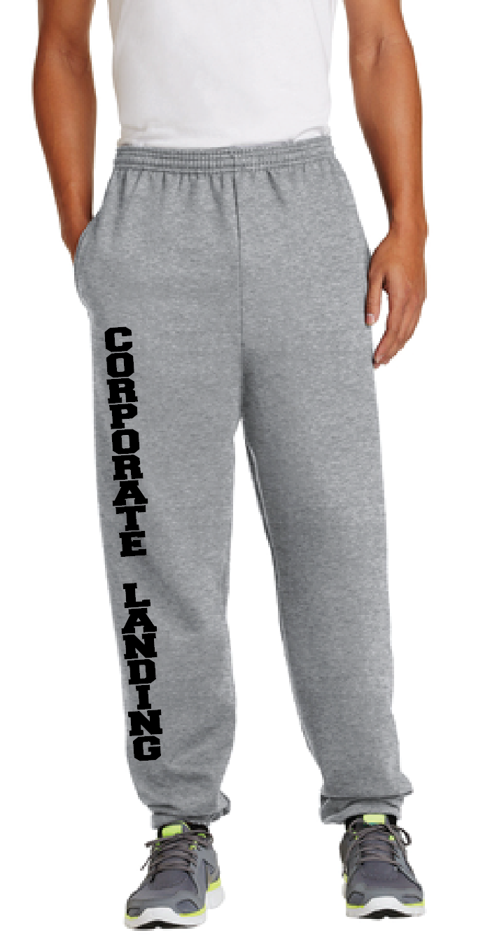 Essential Fleece Sweatpant with Pockets / Athletic Heather / Corporate Landing Middle School Football