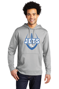 Performance Fleece Pullover Hooded Sweatshirt / Silver / Corporate Landing Middle School Football