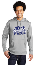 Performance Fleece Pullover Hooded Sweatshirt / Silver / Corporate Landing Middle School Girls Soccer