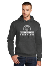 Fleece Pullover Hooded Sweatshirt / Dark Heather Grey / Corporate Landing Middle School Wrestling