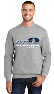 Fleece Crewneck Sweatshirt (Youth & Adult) / Athletic Heather / Corporate Landing Middle School