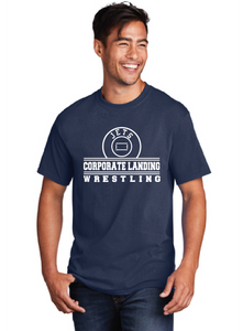 Core Cotton Tee / Navy / Corporate Landing Middle School Wrestling