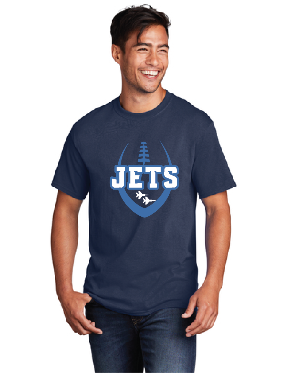 Core Cotton Tee / Navy / Corporate Landing Middle School Football
