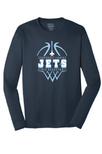 Long Sleeve Performance Tee / Navy / Corporate Landing Middle School Girls Basketball