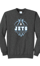 Core Fleece Crewneck Sweatshirt / Dark Heather Grey / Corporate Landing Middle School Girls Basketball