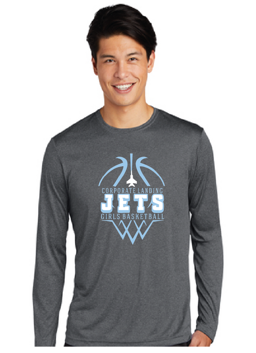 Long Sleeve Heather Contender Tee / Graphite / Corporate Landing Middle School Girls Basketball