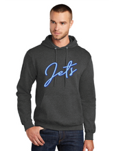 Fleece Pullover Hooded Sweatshirt / Dark Heather Charcoal / Corporate Landing Middle School Girls Staff