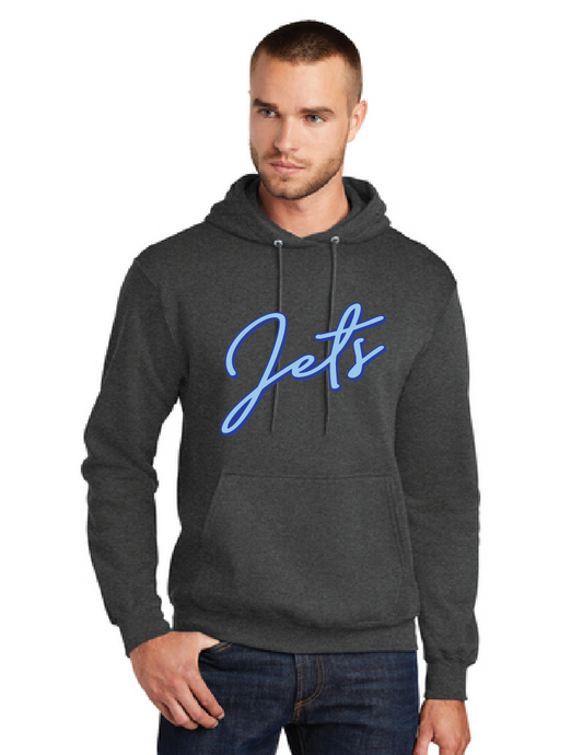 Fleece Pullover Hooded Sweatshirt / Dark Heather Charcoal / Corporate Landing Middle School Girls Staff