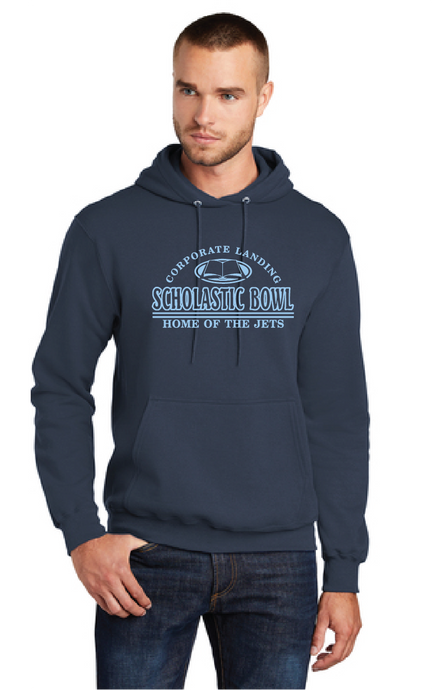 Fleece Pullover Hooded Sweatshirt / Navy / Corporate Landing Middle School Scholastic Bowl