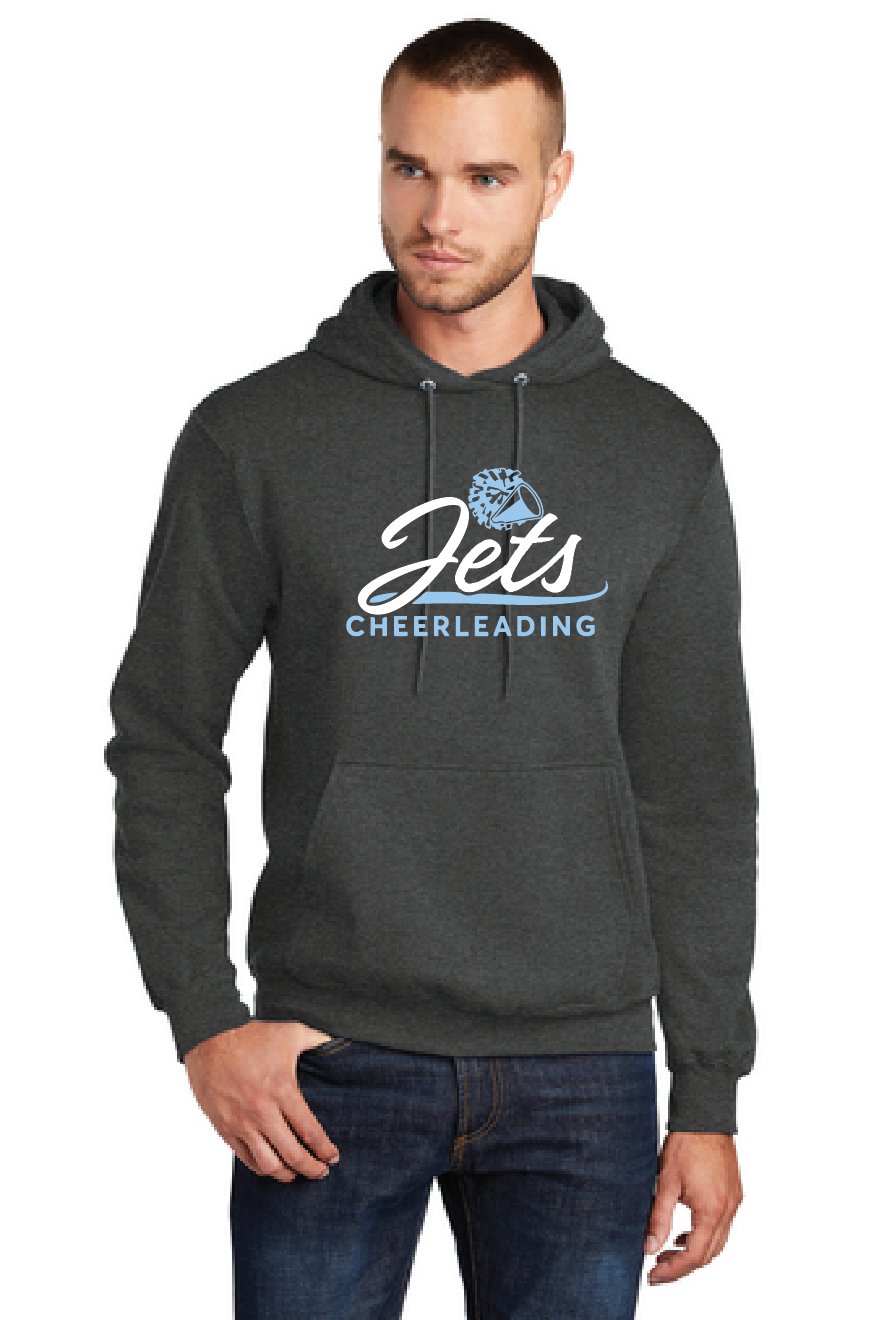 Fleece Pullover Hooded Sweatshirt / Dark Heather Charcoal / Corporate Landing Middle School Cheer