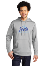 Performance Fleece Pullover Hooded Sweatshirt / Silver / Corporate Landing Middle School Cheer