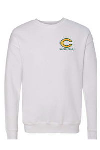 Sponge Fleece Drop Shoulder Crewneck Sweatshirt / White / Cox High School Water Polo