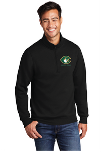 Fleece 1/4-Zip Pullover Sweatshirt / Black / Cox High School Water Polo