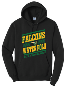 Core Fleece Pullover Hooded Sweatshirt / Black / Cox High School Water Polo