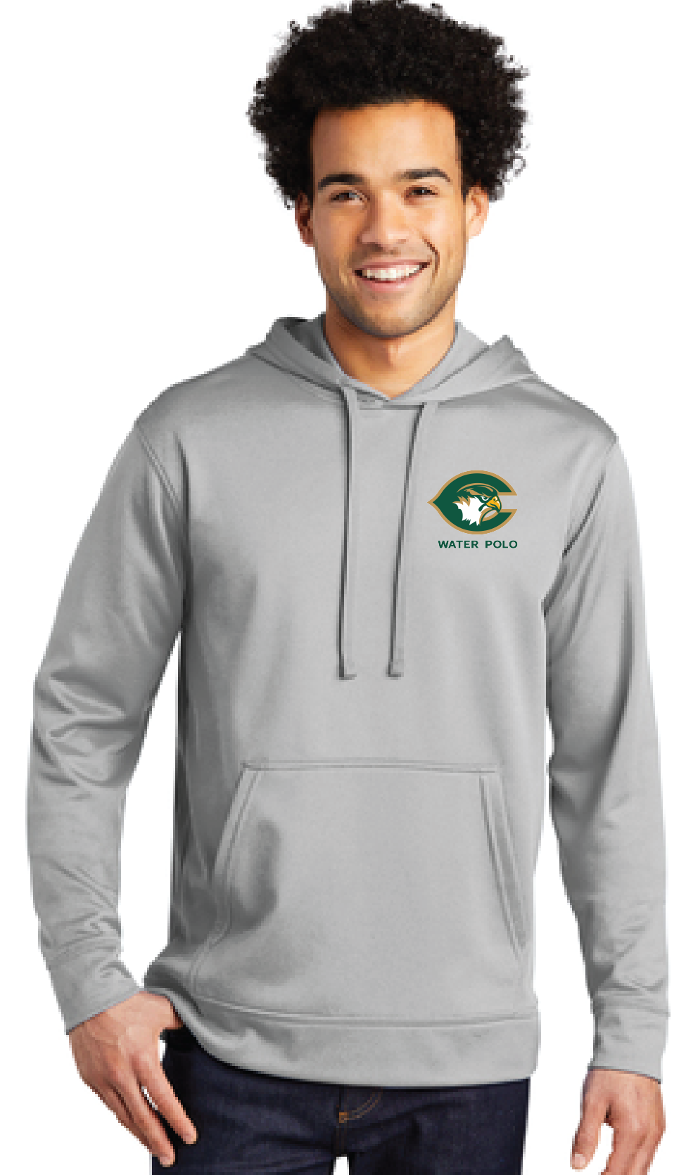 Performance Fleece Pullover Hooded Sweatshirt / Silver / Cox High School Water Polo