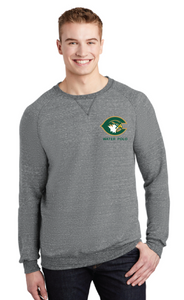 Snow Heather French Terry Raglan Crew / Charcoal / Cox High School Water Polo