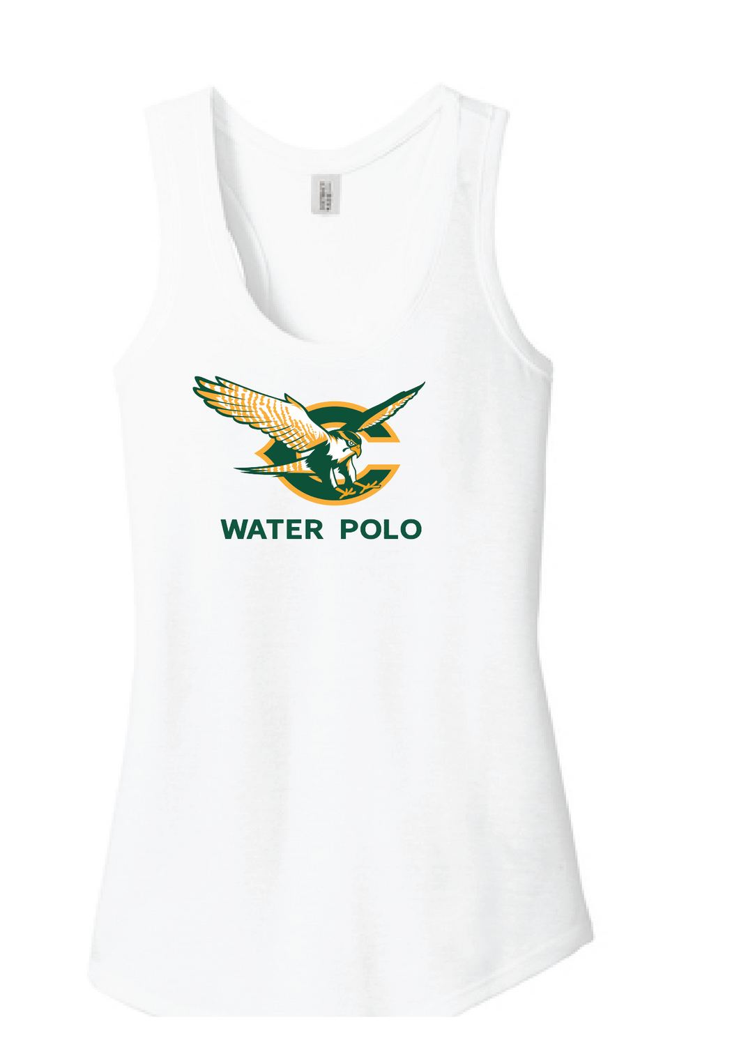 Women’s Triblend Racerback Tank / White / Cox High School Water Polo