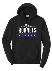 Core Fleece Pullover Hooded Sweatshirt / Black / Deep Creek Middle School Soccer