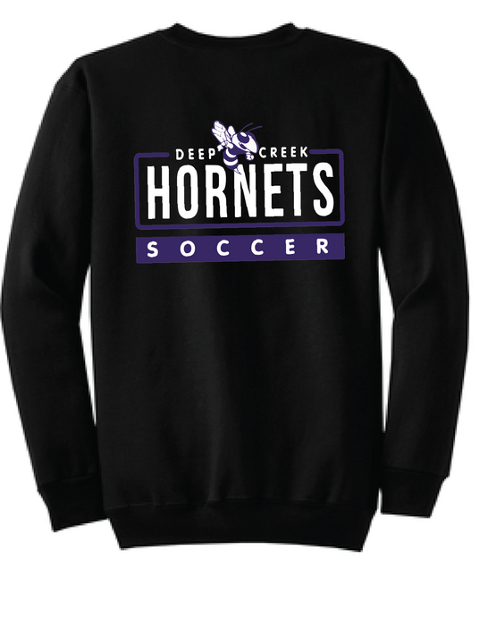 Core Fleece Crewneck Sweatshirt / Black / Deep Creek Middle School Soccer