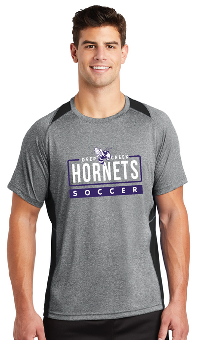 Heather Colorblock Contender Tee / Black/ Heather Grey / Deep Creek Middle School Soccer