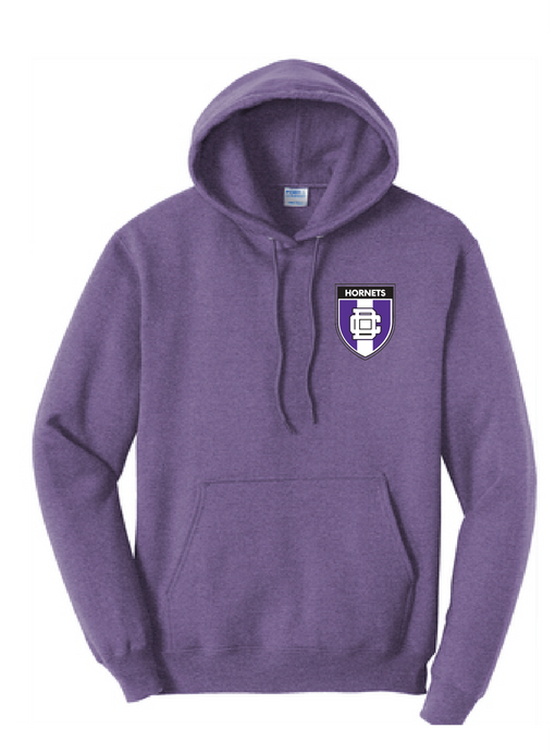 Core Fleece Pullover Hooded Sweatshirt / Purple / Deep Creek Middle School Soccer