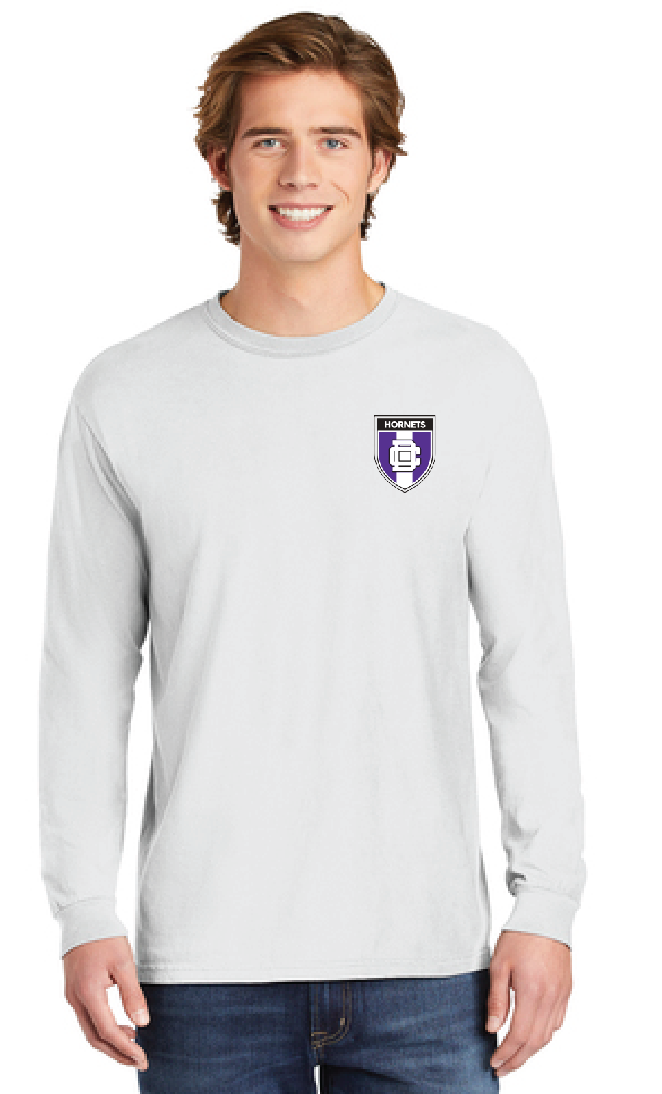 Long Sleeve Performance Tee / White / Deep Creek Middle School Soccer