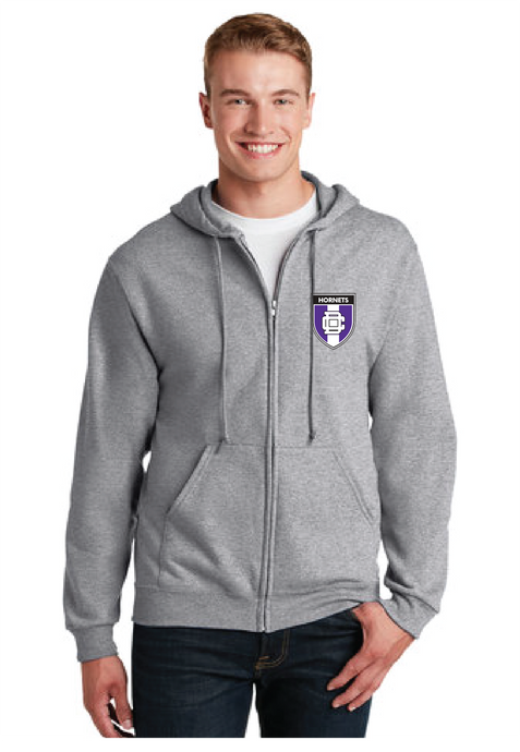 Full-Zip Hooded Sweatshirt / Athletic Heather / Deep Creek Middle School Soccer