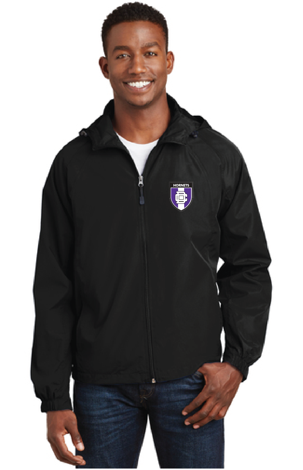 Hooded Raglan Jacket / Black / Deep Creek Middle School Soccer