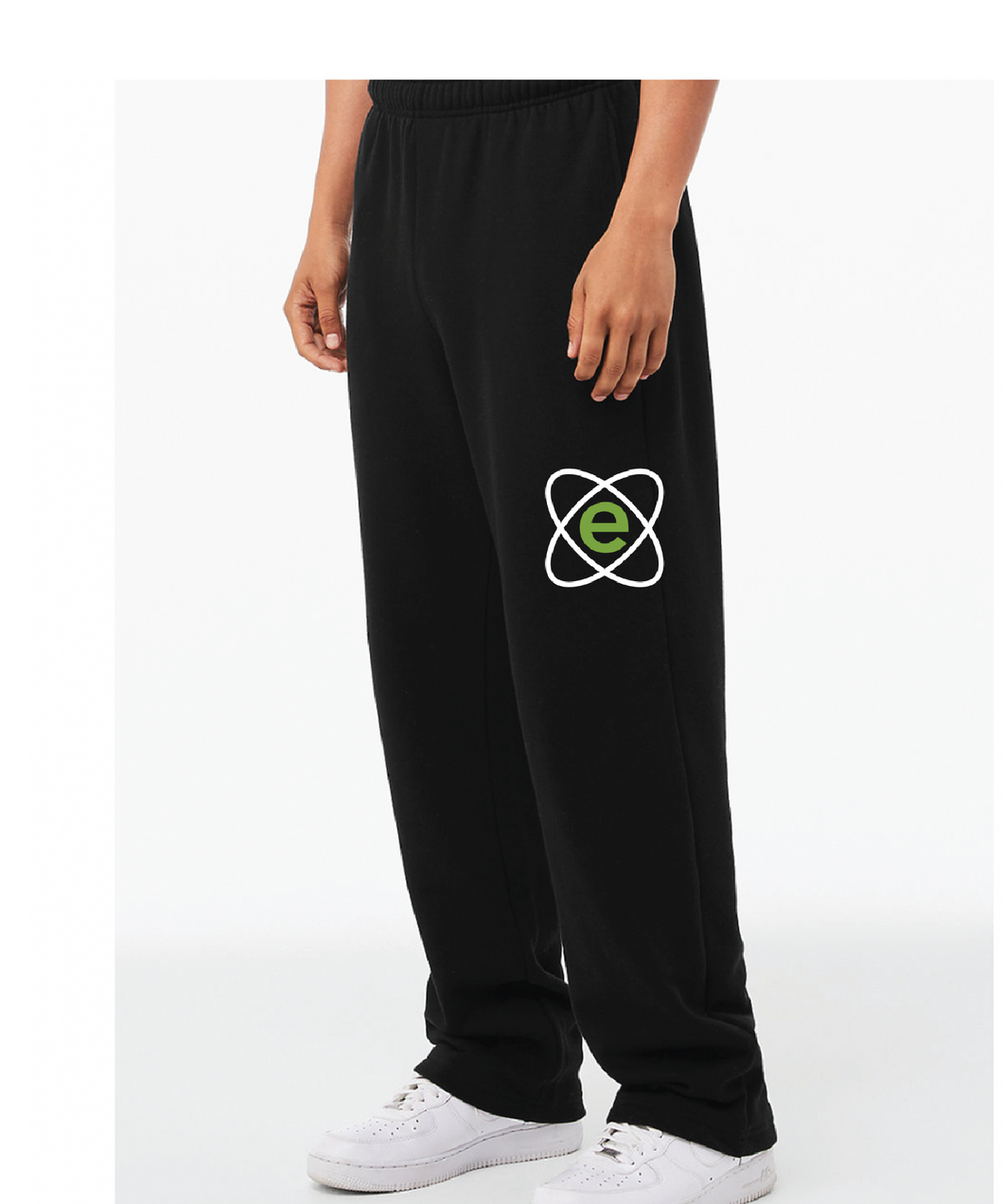 Essential Logo Sponge Fleece Straight Leg Sweatpants / Black / Essential Church