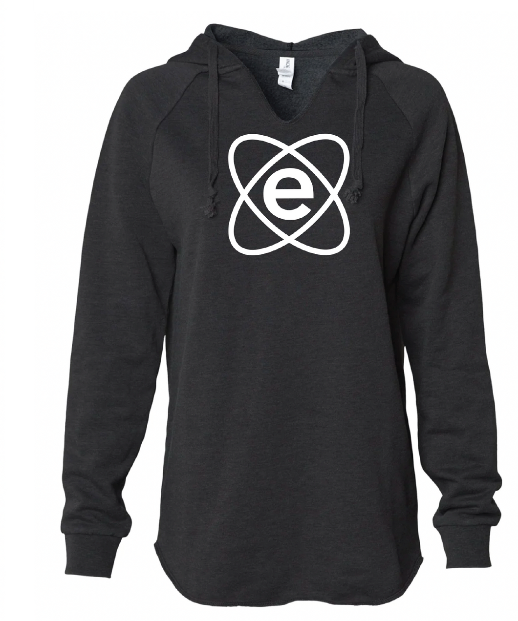 Women’s Lightweight California Wave Wash Hooded Sweatshirt / Black / Essential Church