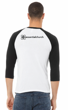 3/4 Sleeve Baseball Tee / White & Black / Essential Church