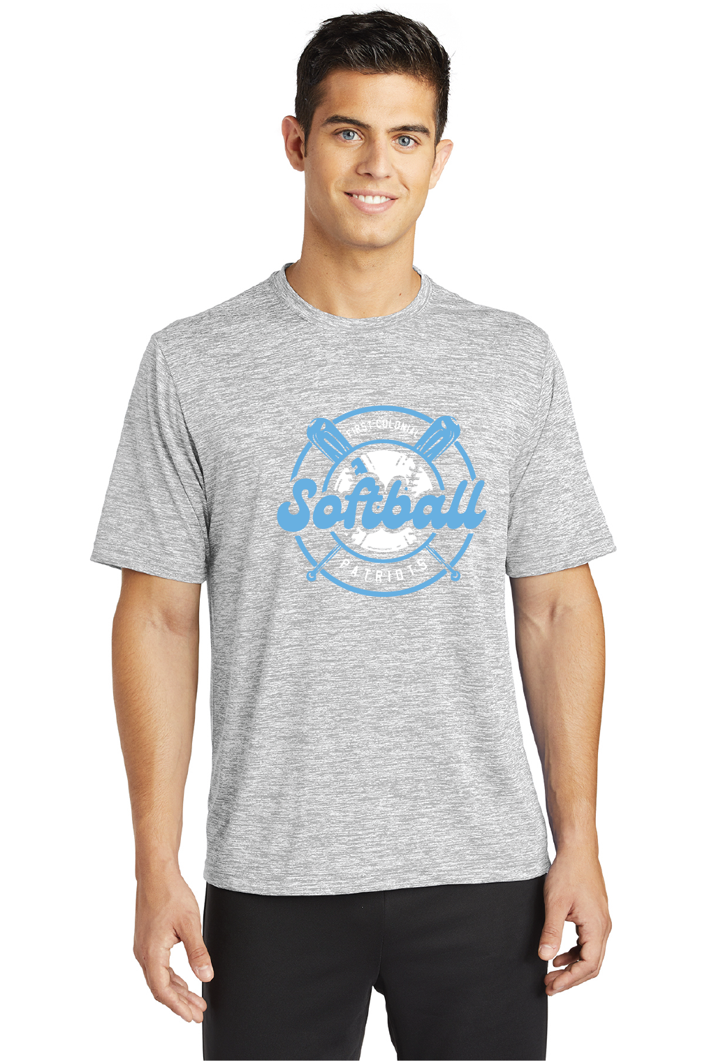 PosiCharge Electric Heather Tee / Silver / First Colonial High School Softball