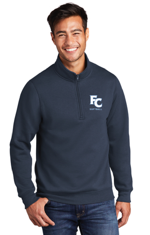 Core Fleece 1/4-Zip Pullover Sweatshirt / Navy / First Colonial High School Softball