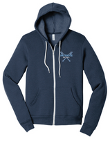 Unisex Sponge Fleece Full-Zip Hoodie / Heather Navy / First Colonial High School Softball