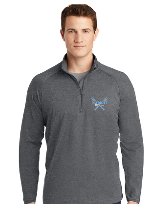 Stretch 1/2-Zip Pullover / Charcoal Grey Heather / First Colonial High School Softball