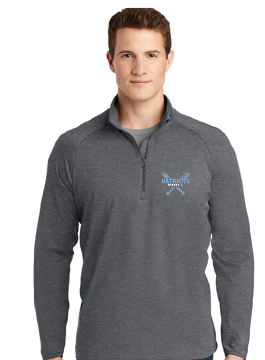 Stretch 1/2-Zip Pullover / Charcoal Grey Heather / First Colonial High School Softball