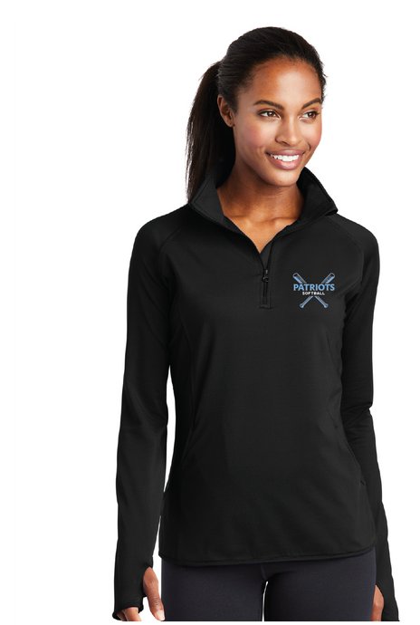 Stretch 1/2-Zip Pullover / Black / First Colonial High School Softball