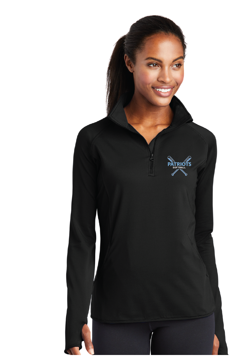 Stretch 1/2-Zip Pullover / Black / First Colonial High School Softball