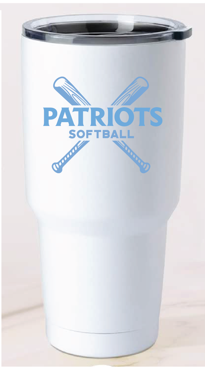 32oz Tumbler / White / First Colonial High School Softball