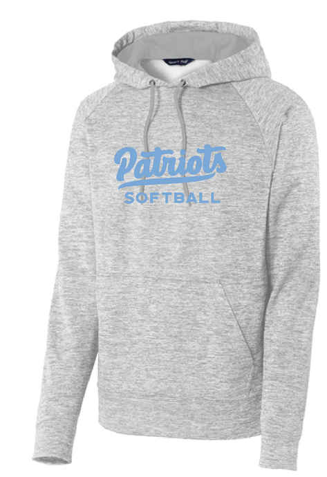 Electric Heather Fleece Hooded Pullover / Silver / First Colonial High School Softball