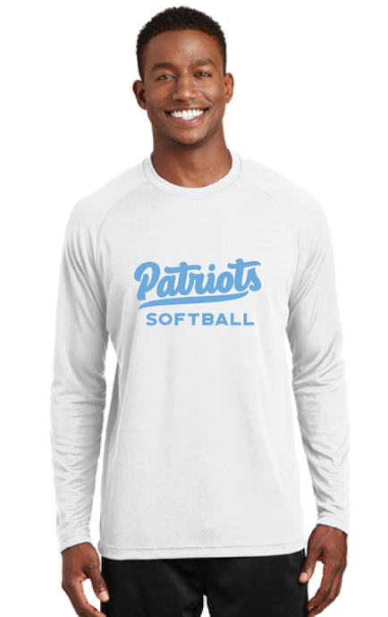 Long Sleeve Raglan T-Shirt / White / First Colonial High School Softball