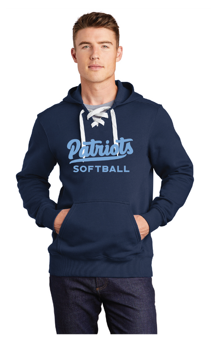 Lace Up Pullover Hooded Sweatshirt / Navy / First Colonial High School Softball