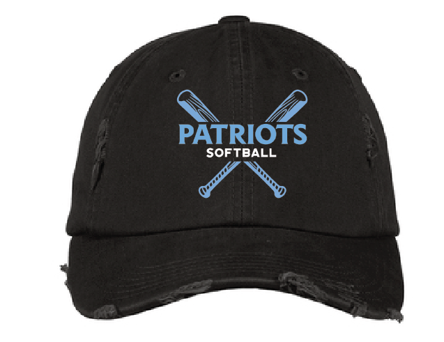 Distressed Trucker Hat / Black / First Colonial High School Softball