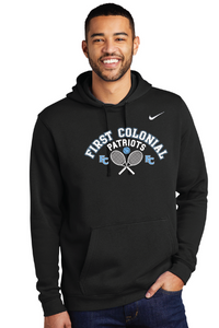 Nike Club Fleece Pullover Hoodie / Black / First Colonial High School Tennis