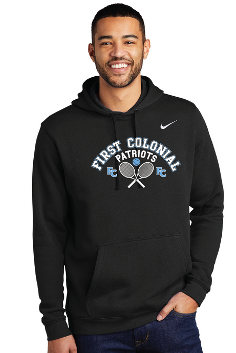 Nike Club Fleece Pullover Hoodie / Black / First Colonial High School Tennis