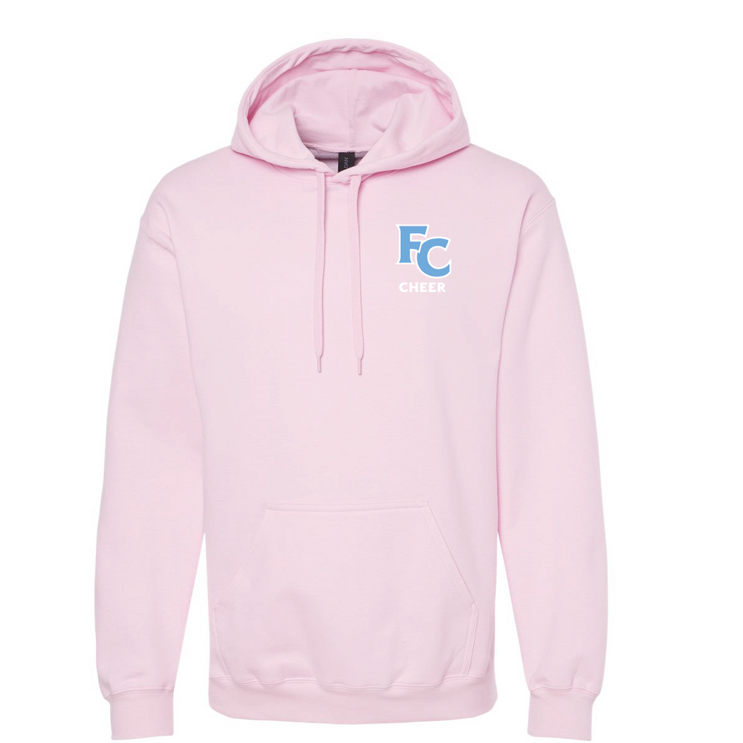 Pullover Hooded Sweatshirt / Light Pink / First Colonial High School Cheerleading