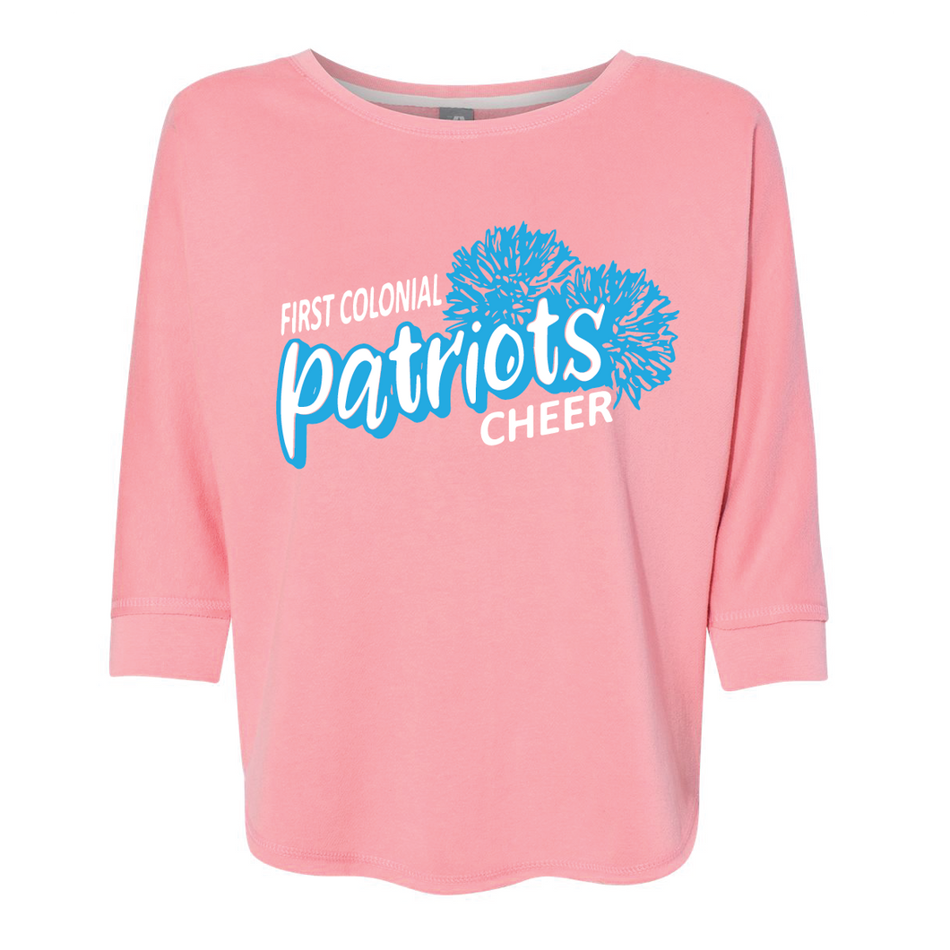 Women's Lounge Fleece Dolman Crewneck Sweatshirt / Blossom / First Colonial High School Cheerleading