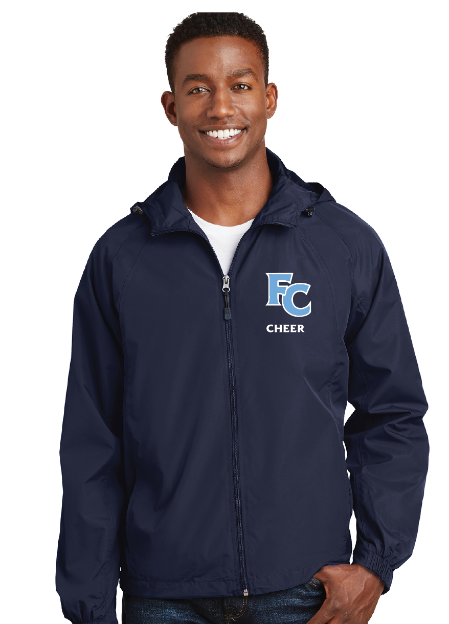 Hooded Raglan Jacket / Navy / First Colonial High School Cheerleading