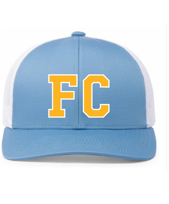 Trucker snapback Cap / Columbia Blue/White / First Colonial High School Golf