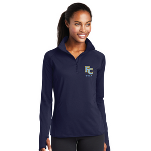 Ladies Stretch 1/2-Zip Pullover / Navy / First Colonial High School Golf